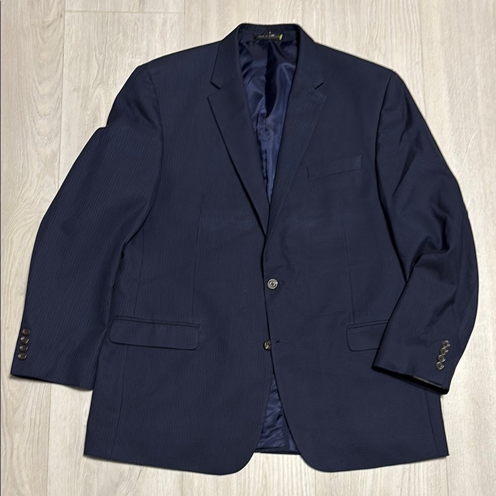 🔥BUNDLESALE Mens 46L Chaps Blue Sport Coat Suit Jacket Tailored Fit